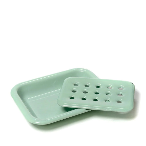 Les Choses Simples Enamel Soap Dish - Vert