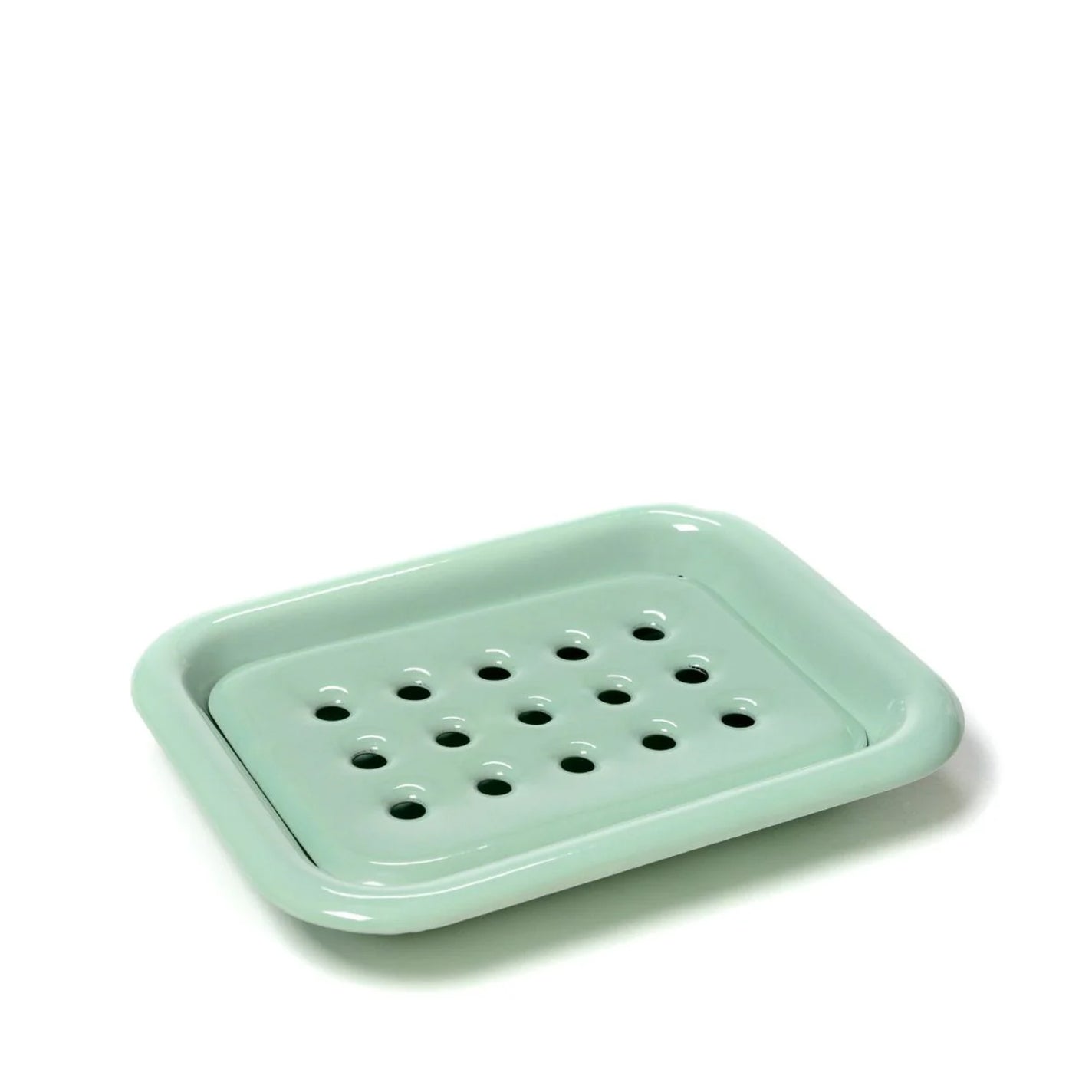 Les Choses Simples Enamel Soap Dish - Vert