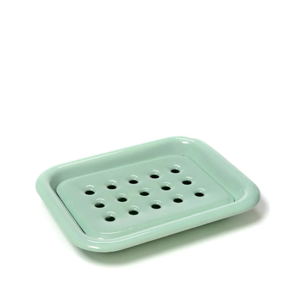 Les Choses Simples Enamel Soap Dish - Vert
