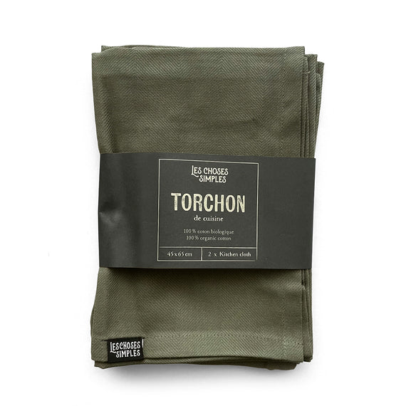 Les Choses Simples Organic Cotton Tea Towel x2 - Oak