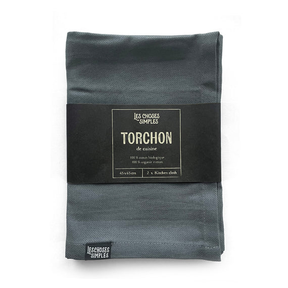Les Choses Simples Organic Cotton Tea Towel x2 - Storm