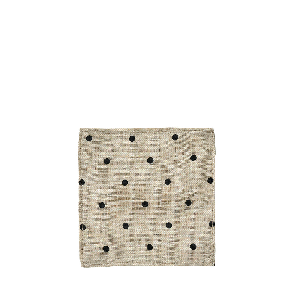 Linen Coaster: Natural Dot