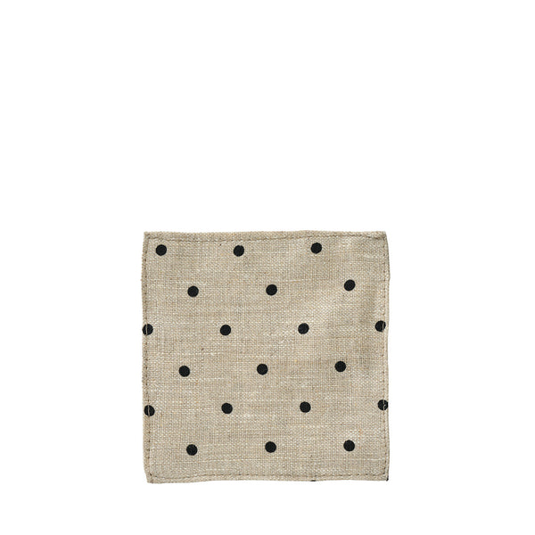 Linen Coaster: Natural Dot