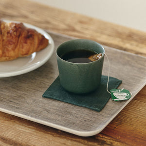 Linen Coaster: Vert Noir