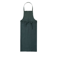 Linen Full Apron: Vert Noir