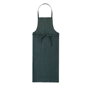 Linen Full Apron: Vert Noir
