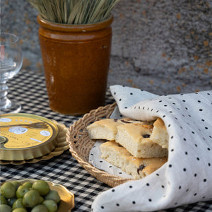 Linen Napkin: Natural Dot