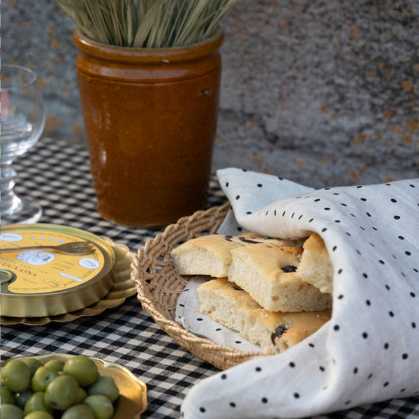 Linen Napkin: Natural Dot