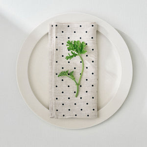 Linen Napkin: Natural Dot