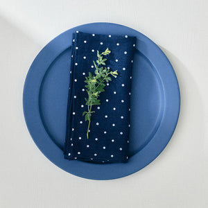 Linen Napkin: Navy Dot