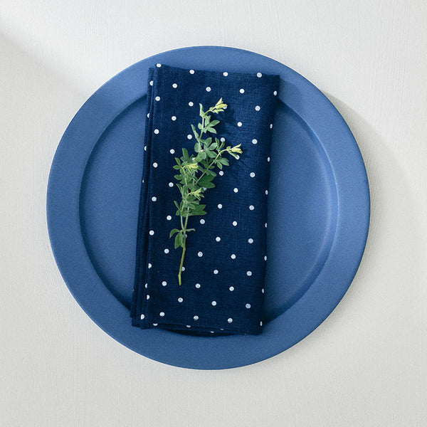 Linen Napkin: Navy Dot