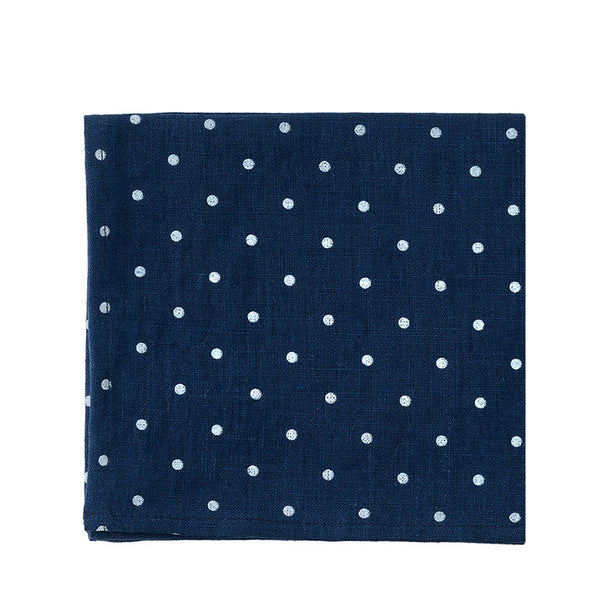 Linen Napkin: Navy Dot