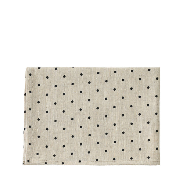 Linen Tea Towel: Natural Dot
