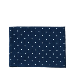 Linen Tea Towel: Navy Dot