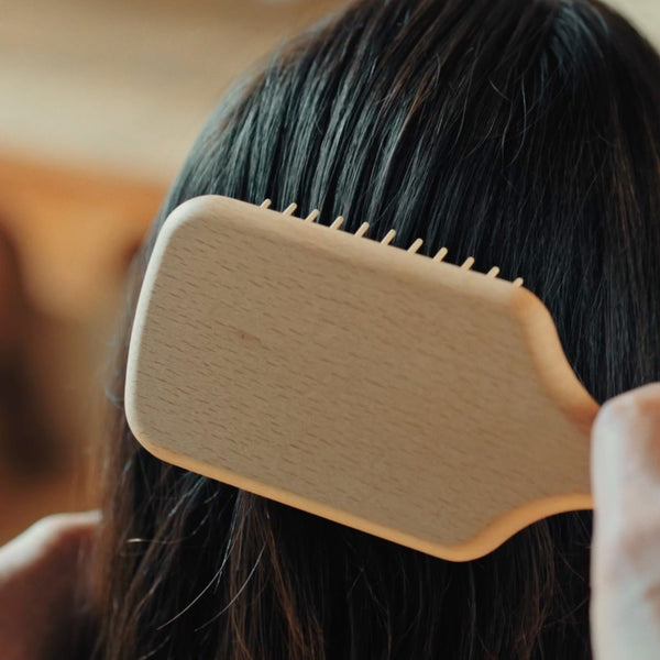Natura Paddle Hair Brush with Wooden Pins