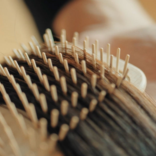 Natura Paddle Hair Brush with Wooden Pins