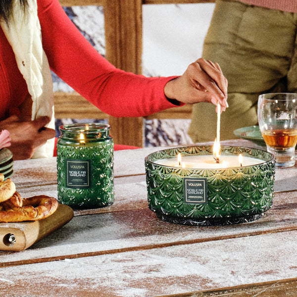 Noble Fir Garland Centrepiece Candle