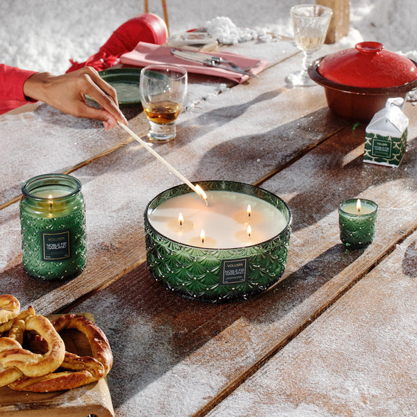 Noble Fir Garland Centrepiece Candle