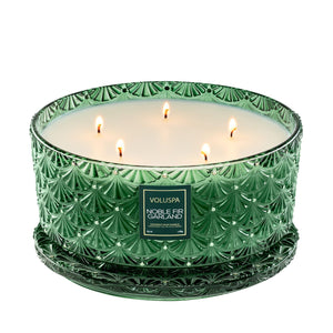 Noble Fir Garland Centrepiece Candle