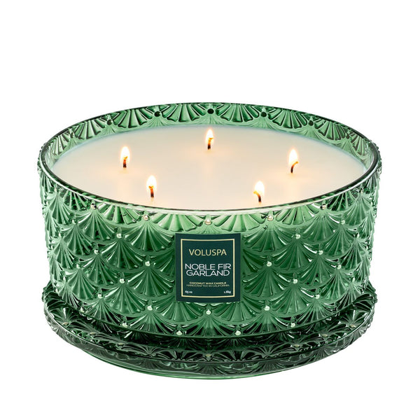 Noble Fir Garland Centrepiece Candle