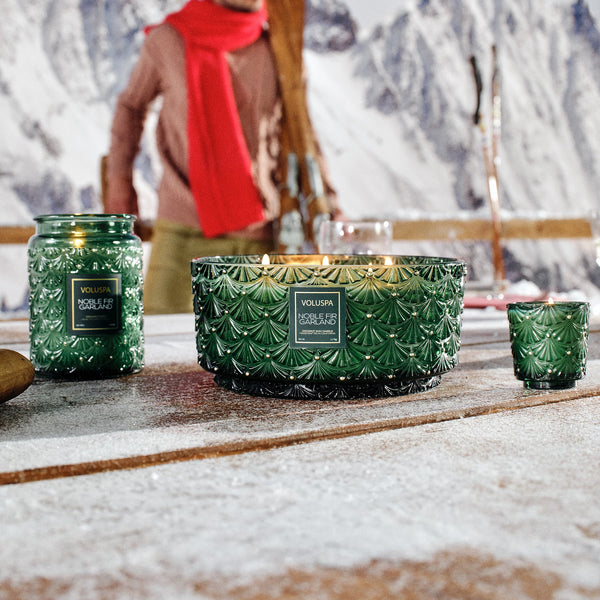 Noble Fir Garland Ornament Candle