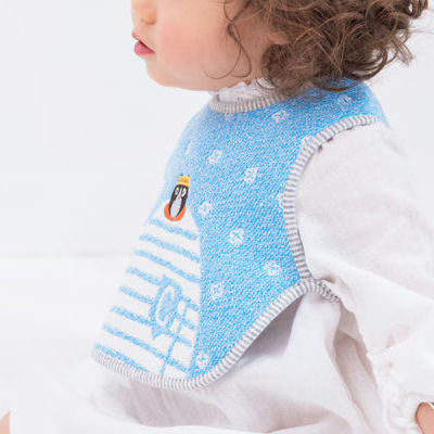 Osanpo Bib - Blue Cat