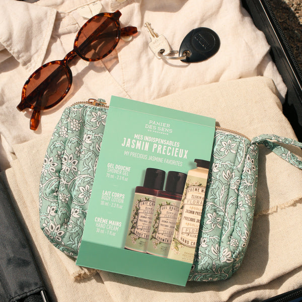 Precious Jasmine Travel Kit in Quilted Bag