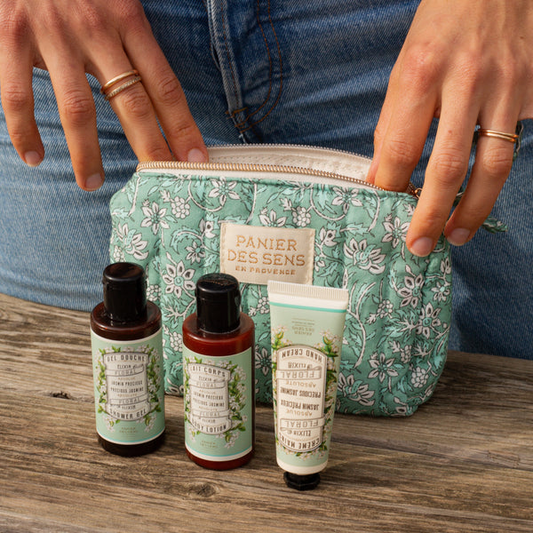 Precious Jasmine Travel Kit in Quilted Bag