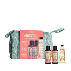 Rose Geranium Travel Kit in Quilted Bag