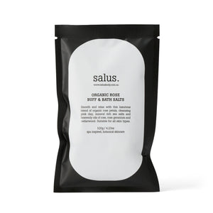 Salus Buff & Bath Salt Sachet - Organic Rose