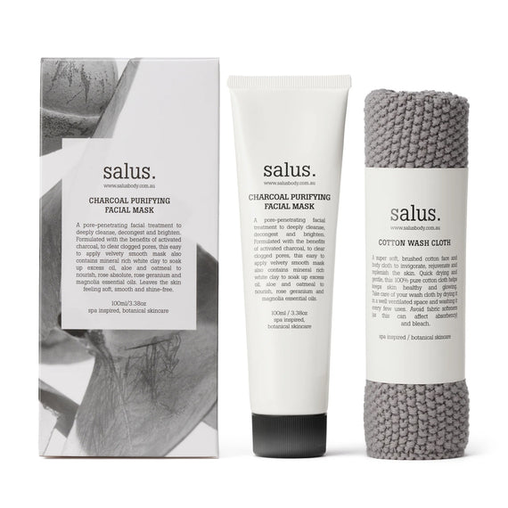 Salus Charcoal Purifying Face Mask Gift Set - Value $42