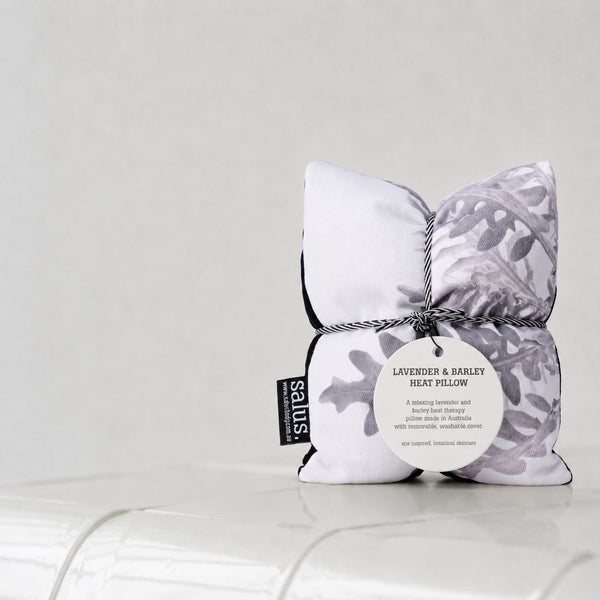 Salus Organic Lavender + Jasmine Heat Pillow - Grey Botanical