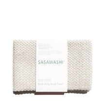 Sasawashi Mesh Body Scrub Towel - White