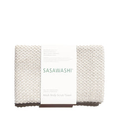 Sasawashi Mesh Body Scrub Towel - White
