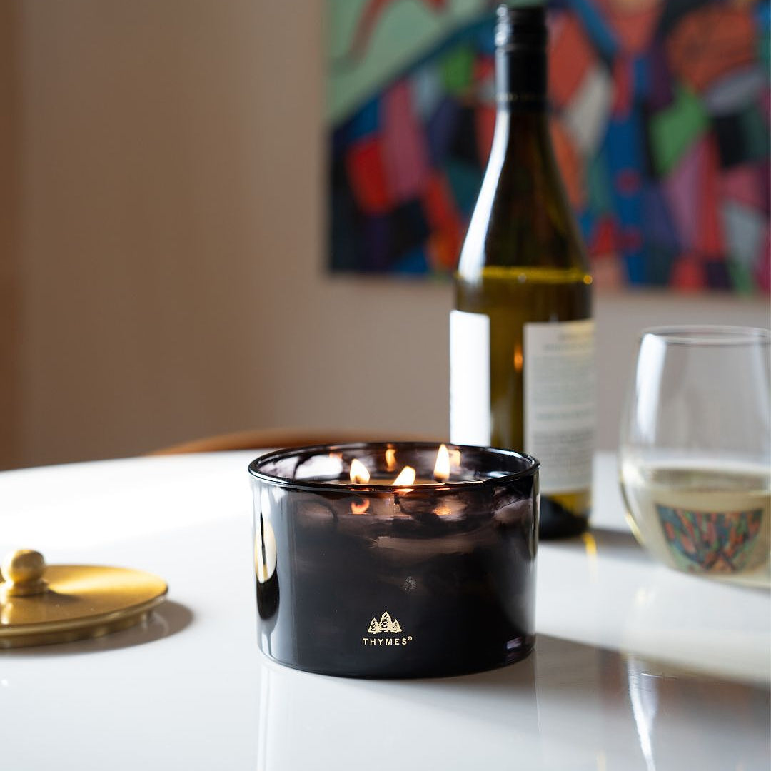 Thymes Noir Woods 3 Wick Candle