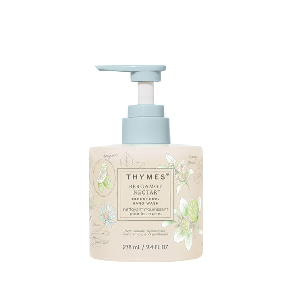 Thymes Bergamot Nectar Hand Wash in glass