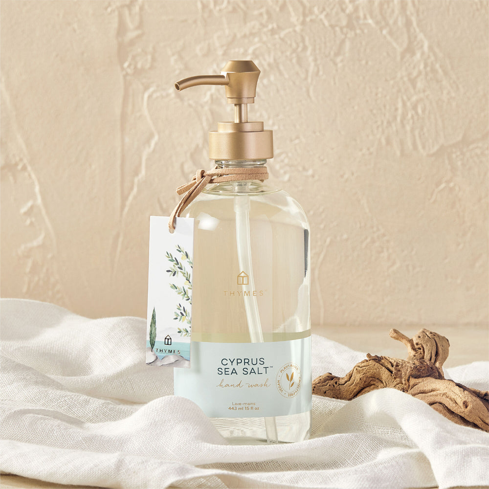 Thymes Cyprus Sea Salt Hand Wash in Glass