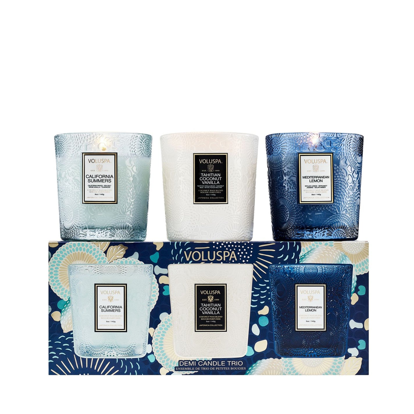 VOLUSPA Coastal Getaway Candle Trio Value $135