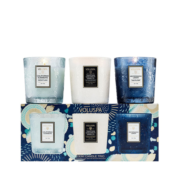 VOLUSPA Coastal Getaway Candle Trio Value $135