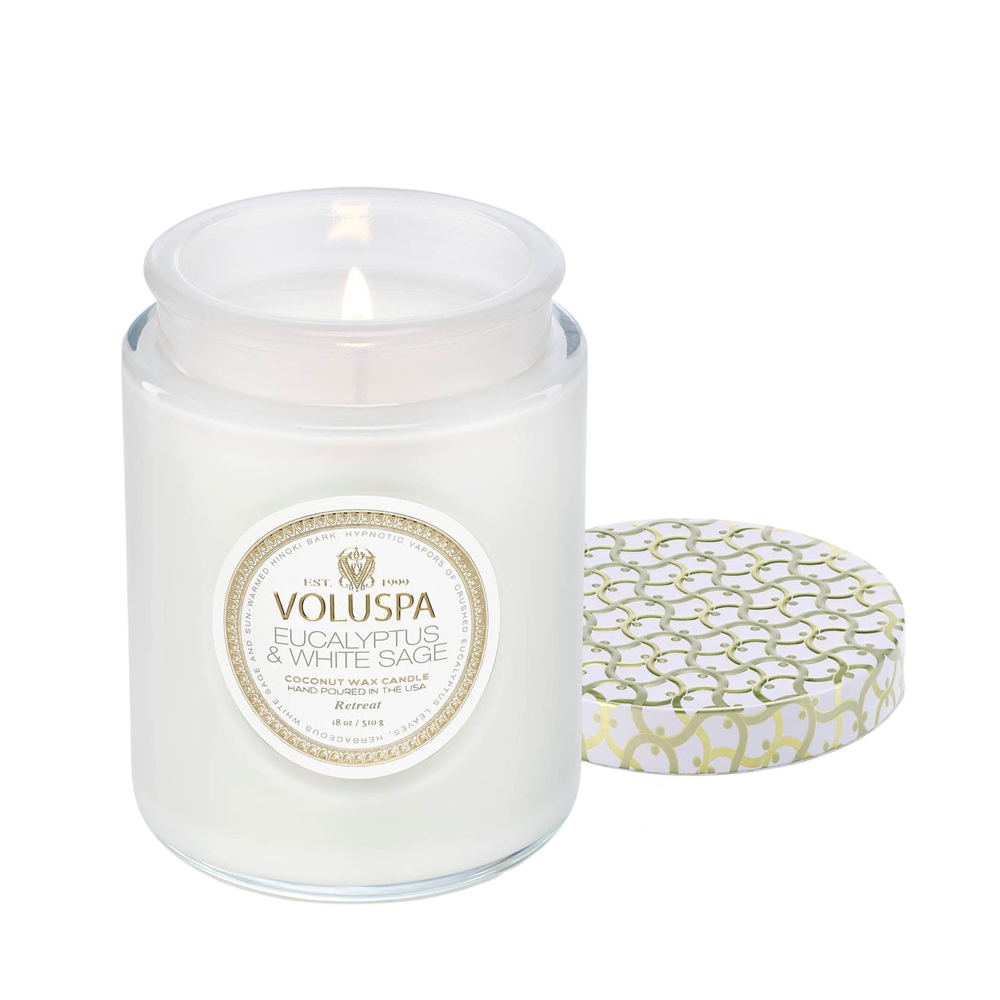 VOLUSPA Eucalyptus & White Sage 100hr Candle