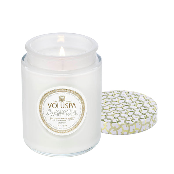VOLUSPA Eucalyptus & White Sage 100hr Candle