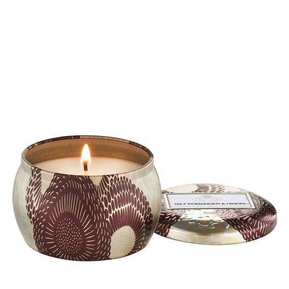 VOLUSPA Gilt Pomander & Hinoki Decorative Candle