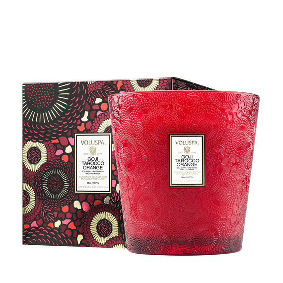 VOLUSPA Goji Tarocco Orange Boxed 3 Wick Hearth Candle