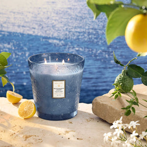 VOLUSPA Mediterranean Lemon Boxed 3 Wick Hearth Candle