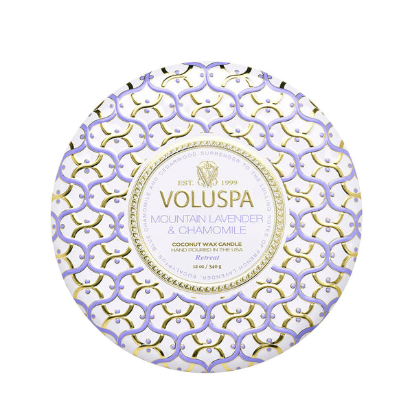 VOLUSPA Mountain Lavender & Chamomile 3 Wick Candle