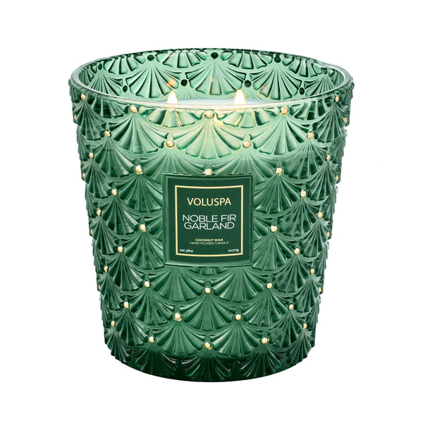 VOLUSPA Noble Fir Garland 3 Wick Hearth Candle