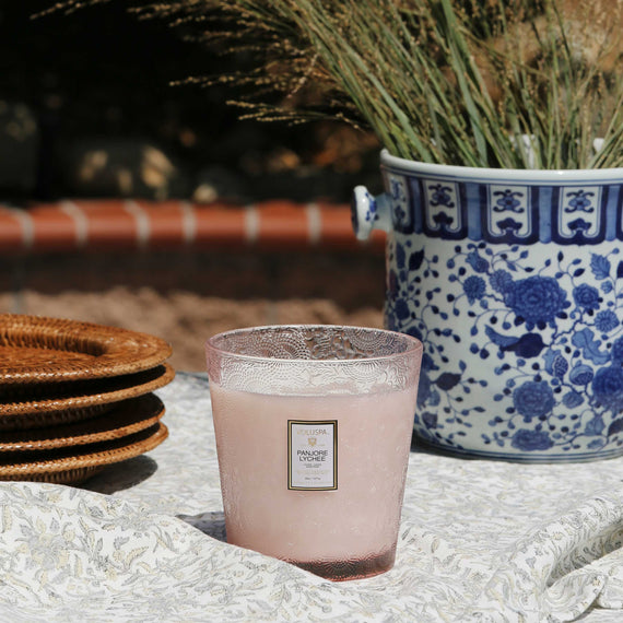 VOLUSPA Panjore Lychee Boxed 3 Wick Hearth Candle