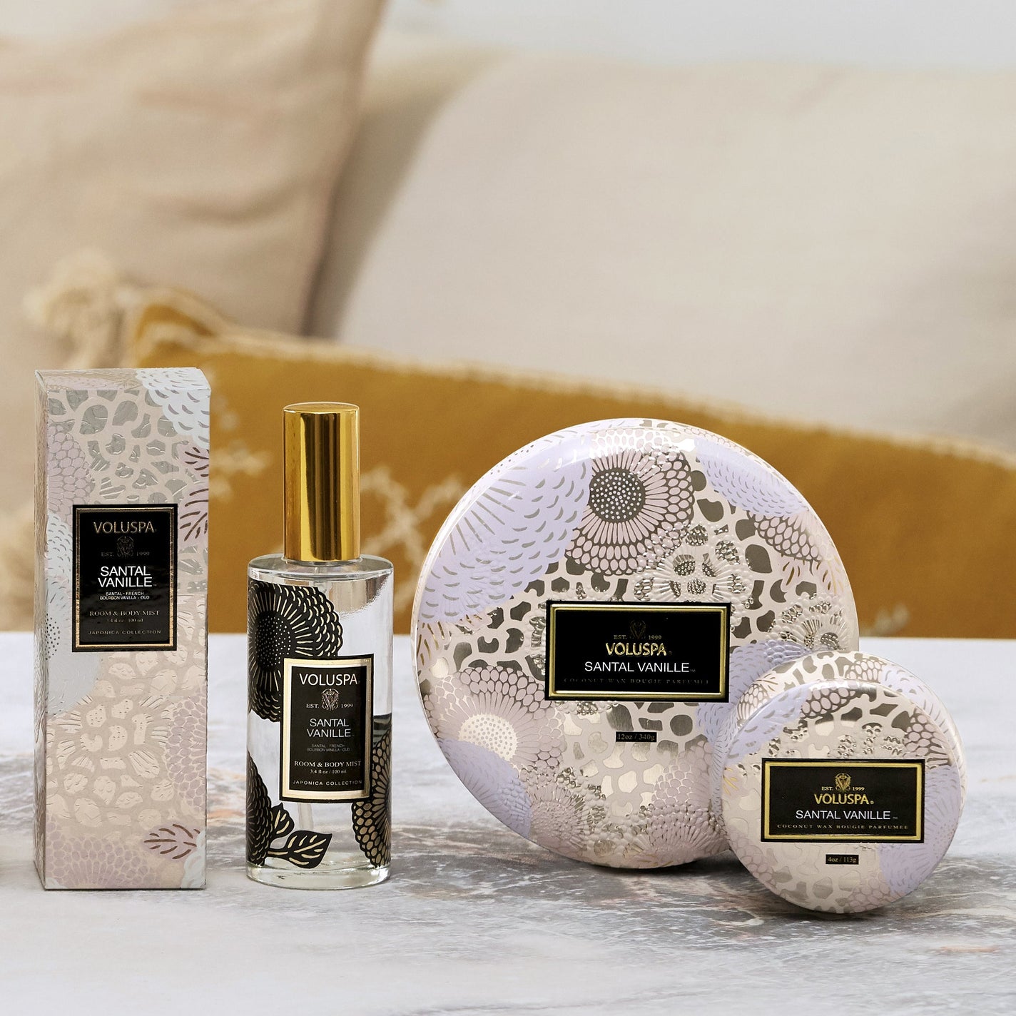 VOLUSPA Santal Vanille 3 Wick Candle