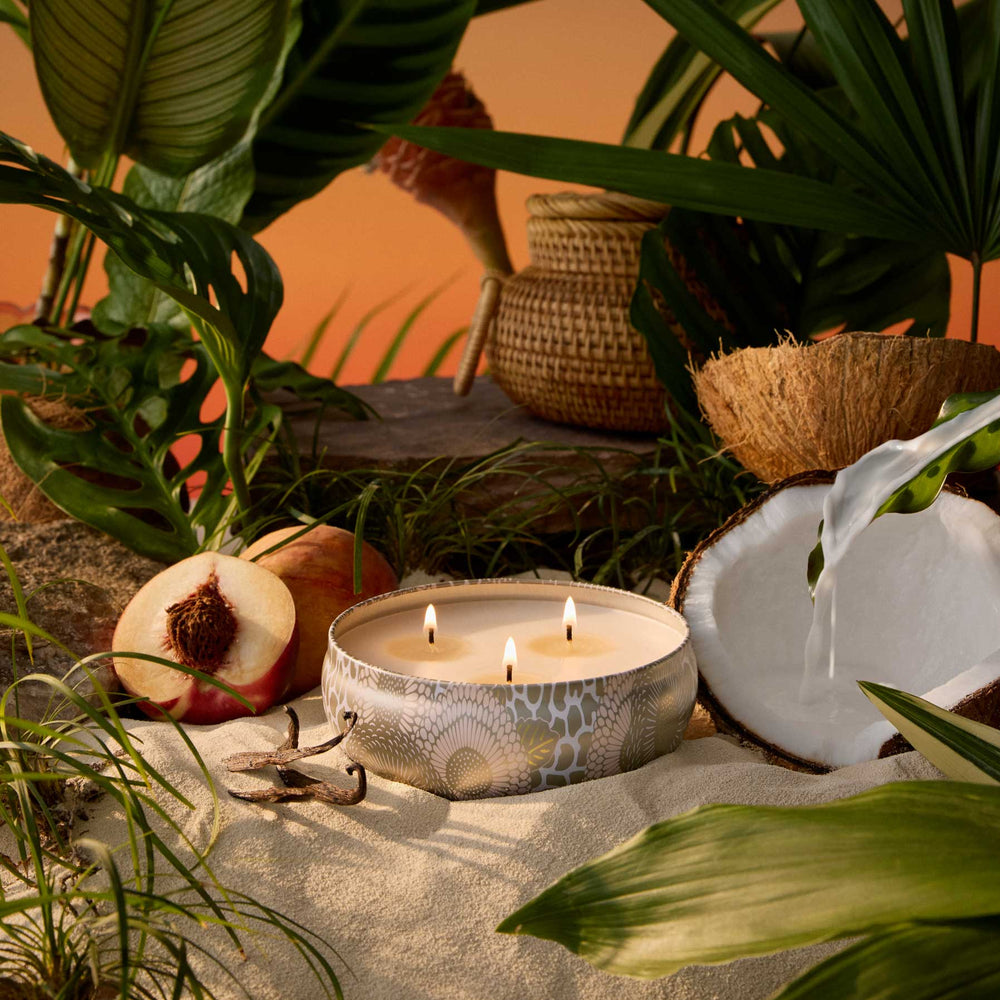 VOLUSPA Tahitian Coconut Vanilla 3 Wick Candle