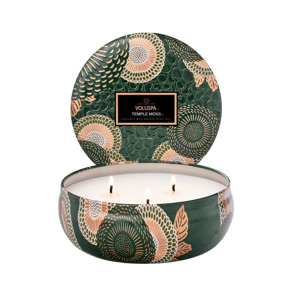 VOLUSPA Temple Moss 3 Wick Candle